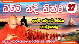 Dhamma Nadee Thitta ධම්ම නදී තිත්ථ Ven.Koralayagama Saranathissa Thero